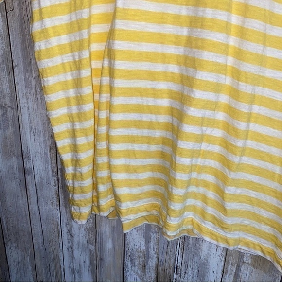 J. Crew Yellow Striped reimagined Tee - Picture 3 of 4